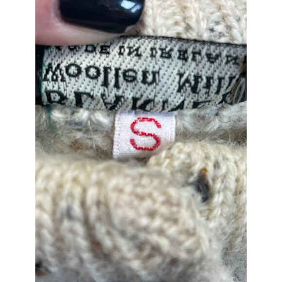 Blarney Woolen Mills Ivory Speckled Yarn Wool Sweater Cardigan Toddler Size S - Picture 5 of 7